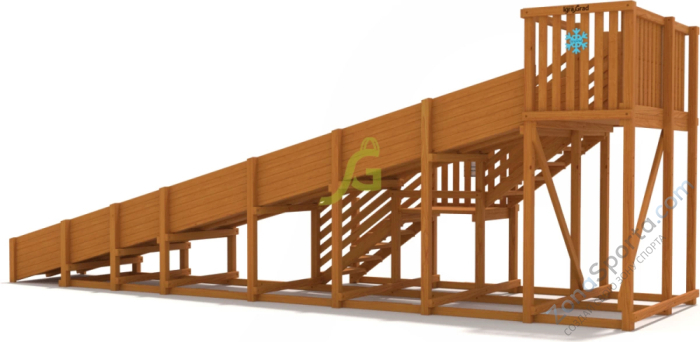 Зимняя горка IgraGrad Snow Fox скат 8 м