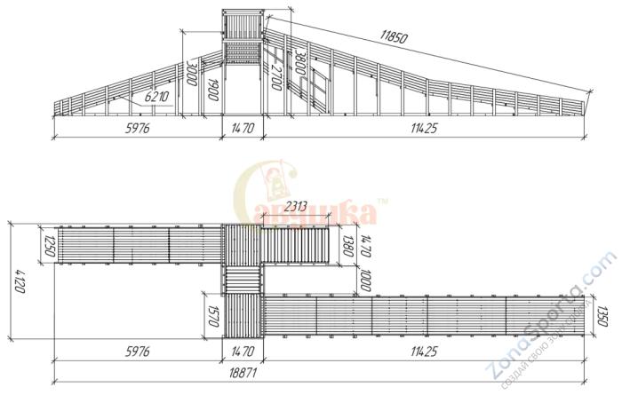 Зимняя горка Савушка Зима 9/1