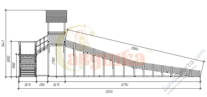 Зимняя горка Савушка Зима Wood 10