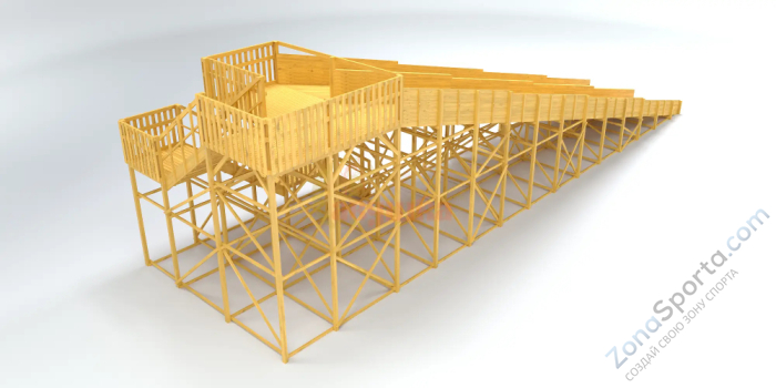 Зимняя горка Савушка Зима Wood-12