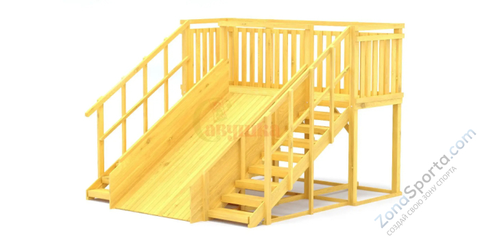 Зимняя горка Савушка Зима Wood-4