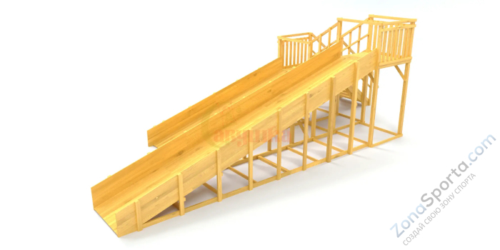 Зимняя горка Савушка Зима Wood-7